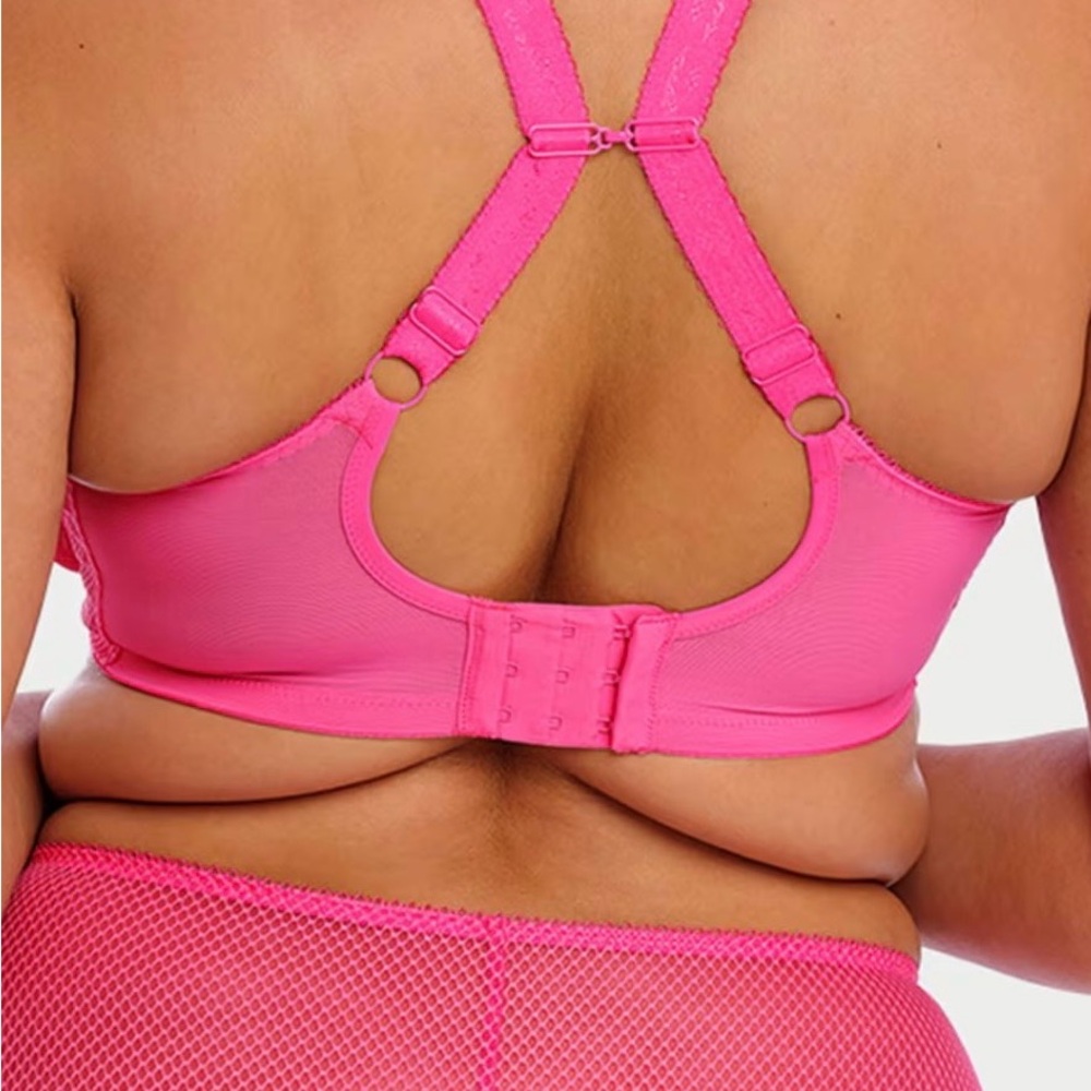 Pink Embroidered Underwire Bra - Picture 3 of 4